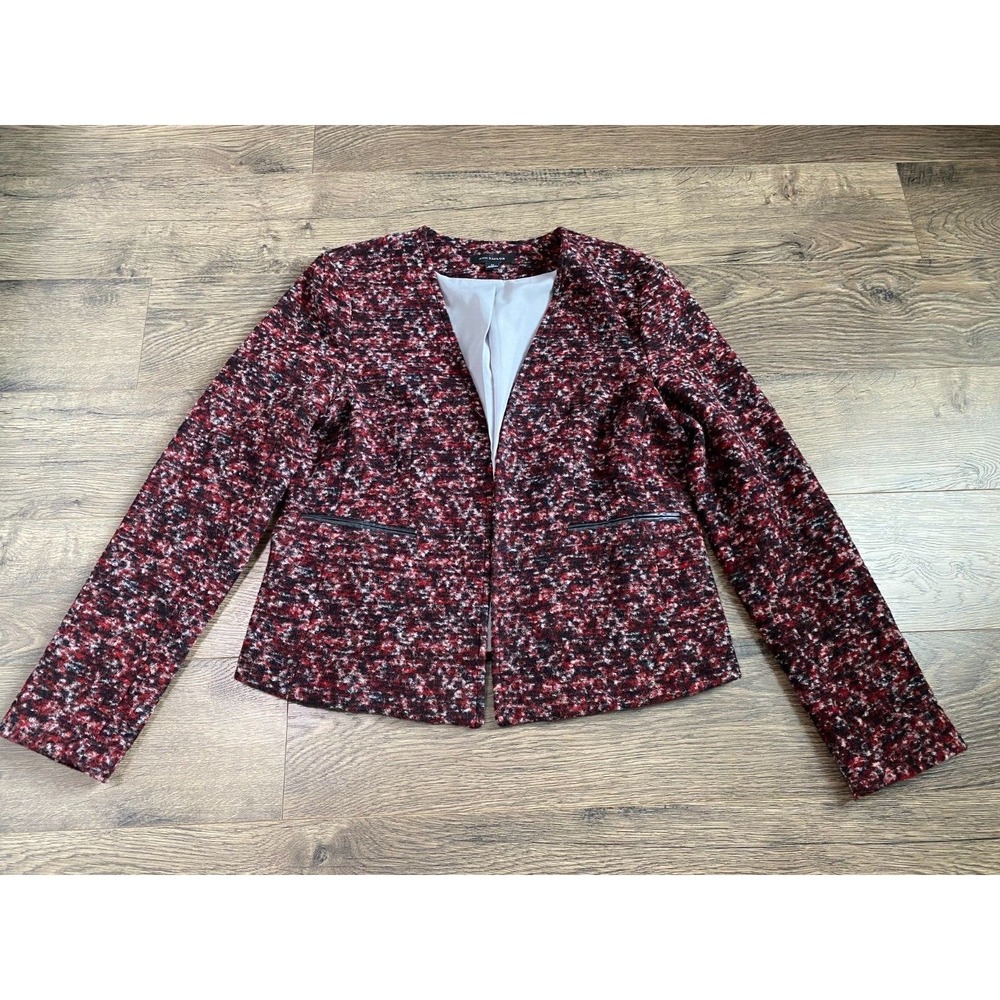EUC Womens Ann Taylor wool blend blazer jacket multicolored size‎ M
